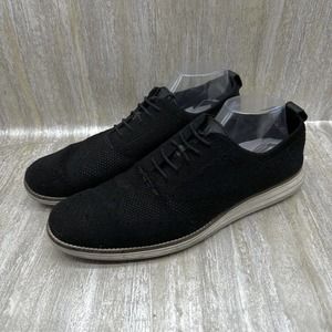 Cole Haan Shoes Mens 11.5M Original Grand Knit Wing TIP II‎ Sneaker Black Ivory